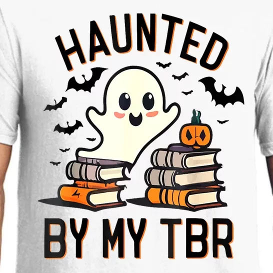 Halloween Book Funny Haunted By My Tbr Boo Gift Pajama Set