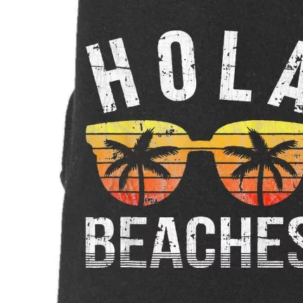 Hola Beaches Funny Beach Vacation Doggie 3-End Fleece Hoodie