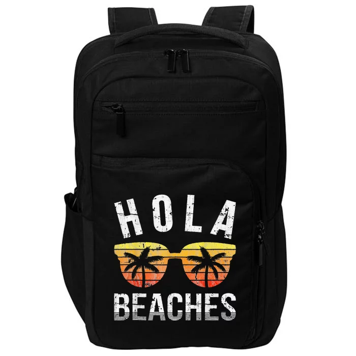 Hola Beaches Funny Beach Vacation Impact Tech Backpack