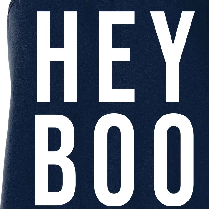 Hey Boo Funny Halloween Festive Women's Racerback Tank