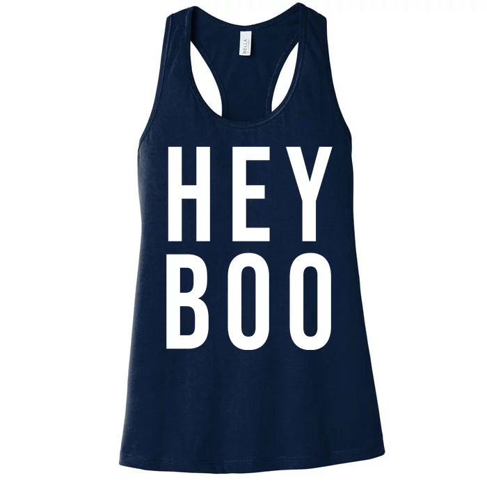 Hey Boo Funny Halloween Festive Women's Racerback Tank