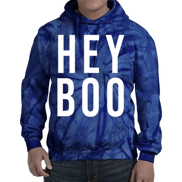 Hey Boo Funny Halloween Festive Tie Dye Hoodie