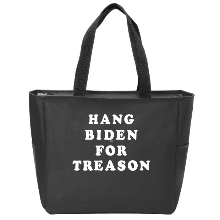 Hang Biden For Treason Zip Tote Bag