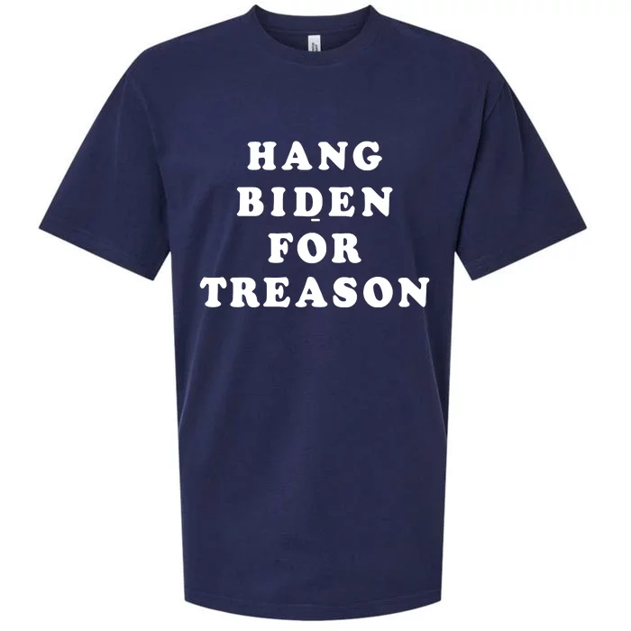 Hang Biden For Treason Sueded Cloud Jersey T-Shirt