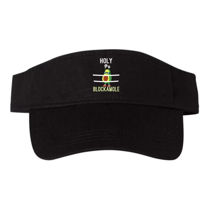 Holy Blockamole Funny Volleyball Block Avocado Valucap Bio-Washed Visor