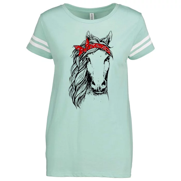 Horse Bandana For Horseback Riding Horse Lover Enza Ladies Jersey Football T-Shirt