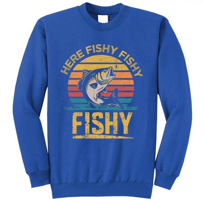 Herefishy Bass Fishing Funny Dad Gift Sweatshirt