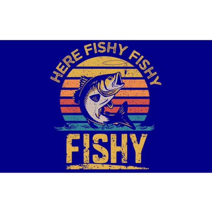 Herefishy Bass Fishing Funny Dad Gift Bumper Sticker