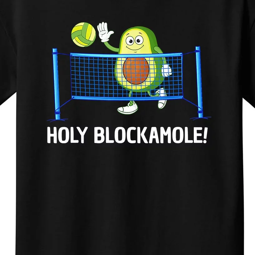 Holy Blockamole Funny Volleyball Lover Kids T-Shirt