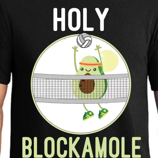 Holy Blockamole Funny Volleyball Block Avocado Teen Pajama Set