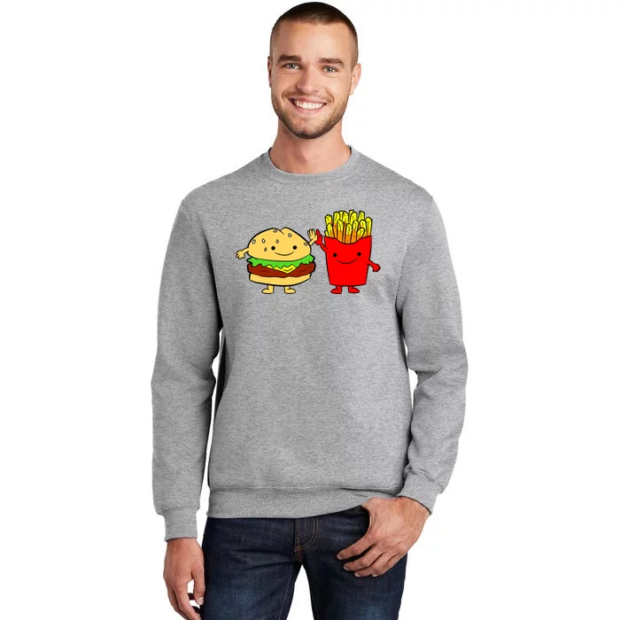 Hamburger Burger Fast Food French Fries Tall Sweatshirt