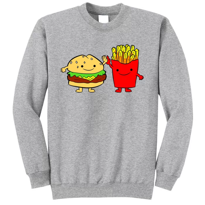 Hamburger Burger Fast Food French Fries Tall Sweatshirt