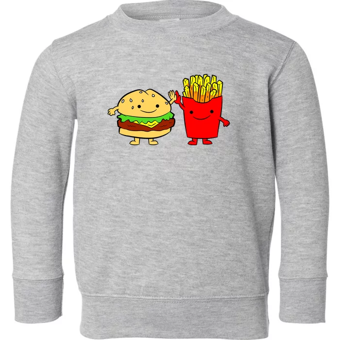 Hamburger Burger Fast Food French Fries Toddler Sweatshirt