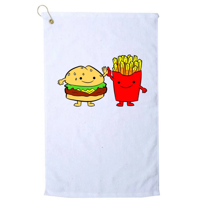 Hamburger Burger Fast Food French Fries Platinum Collection Golf Towel