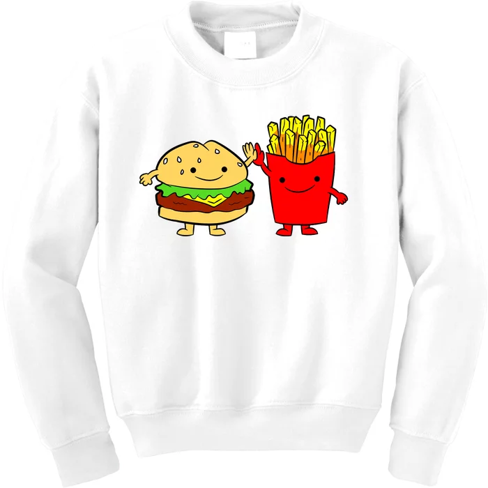 Hamburger Burger Fast Food French Fries Kids Sweatshirt