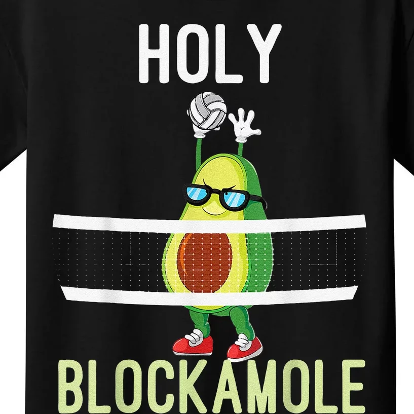 Holy Blockamole Funny Volleyball Block Avocado Kids T-Shirt