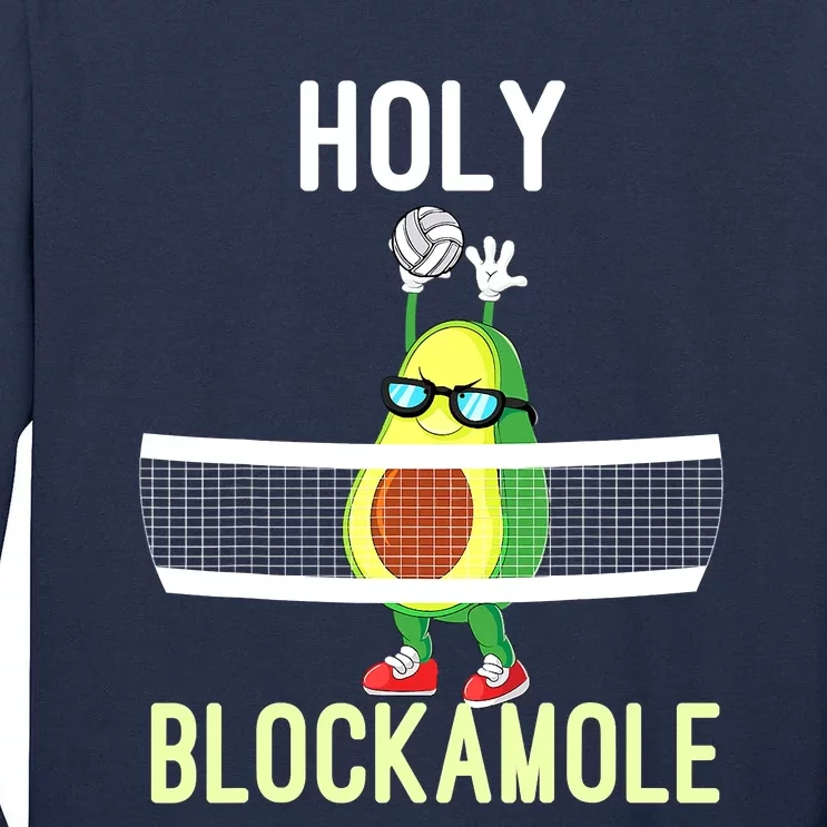 Holy Blockamole Funny Volleyball Block Avocado Teen Girls Tall Long Sleeve T-Shirt