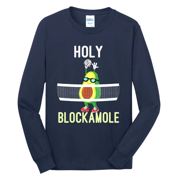 Holy Blockamole Funny Volleyball Block Avocado Teen Girls Tall Long Sleeve T-Shirt