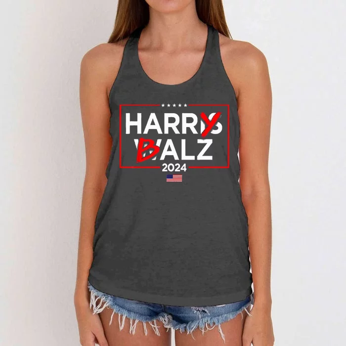 Harry Balz Funny Harris Walz Women's Knotted Racerback Tank