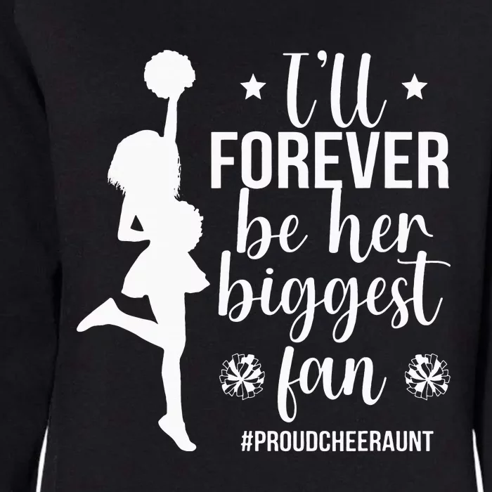 Her Biggest Fan Cheer Aunt Cheerleading Auntie Womens California Wash Sweatshirt