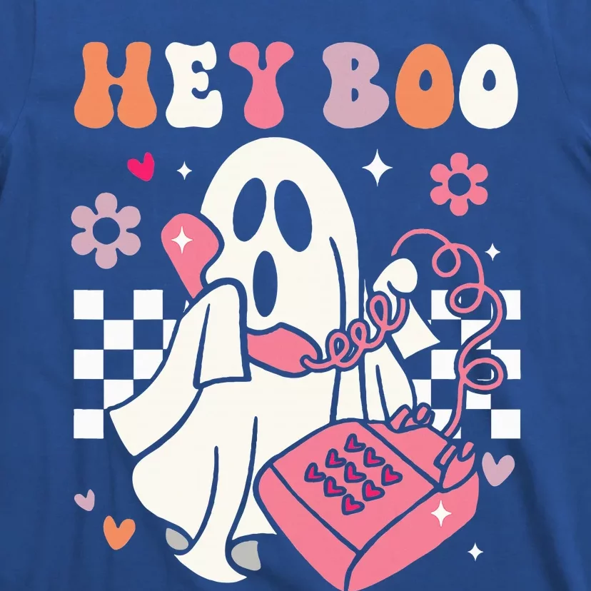 Hey Boo Groovy Cute Ghost Funny Halloween T-Shirt