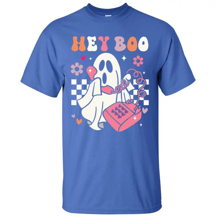 Hey Boo Groovy Cute Ghost Funny Halloween Tall T-Shirt