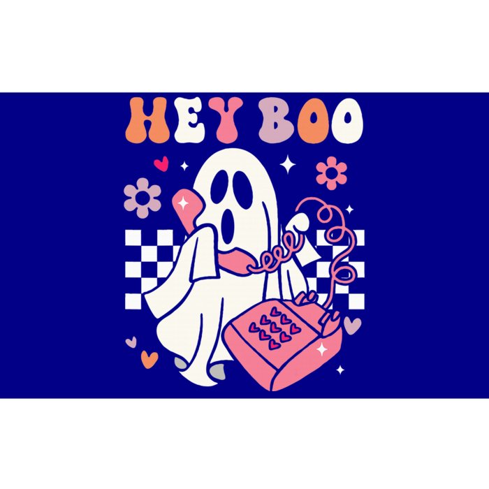 Hey Boo Groovy Cute Ghost Funny Halloween Bumper Sticker