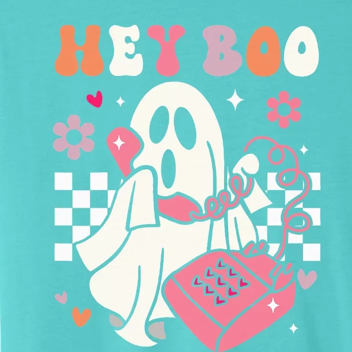 Hey Boo Groovy Cute Ghost Funny Halloween ChromaSoft Performance T-Shirt