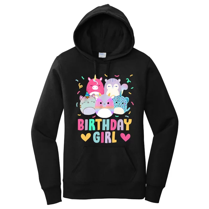 Happy Birthday Girl Squish Squad Mallow Cute Women's Pullover Hoodie