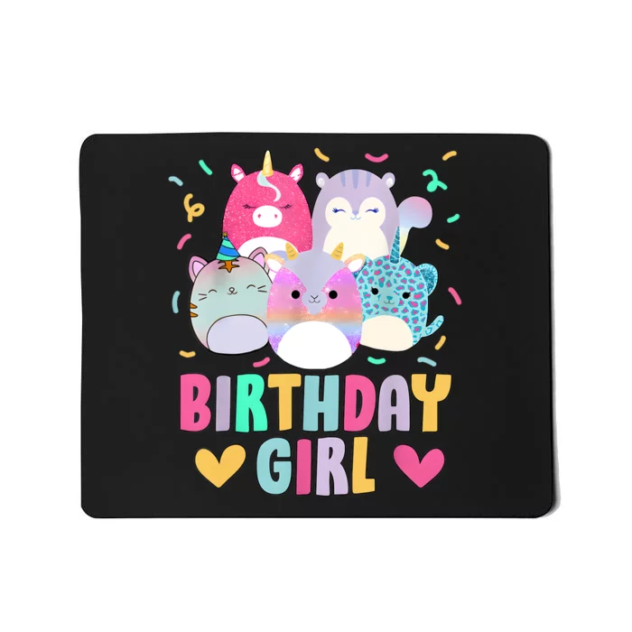 Happy Birthday Girl Squish Squad Mallow Cute Mousepad