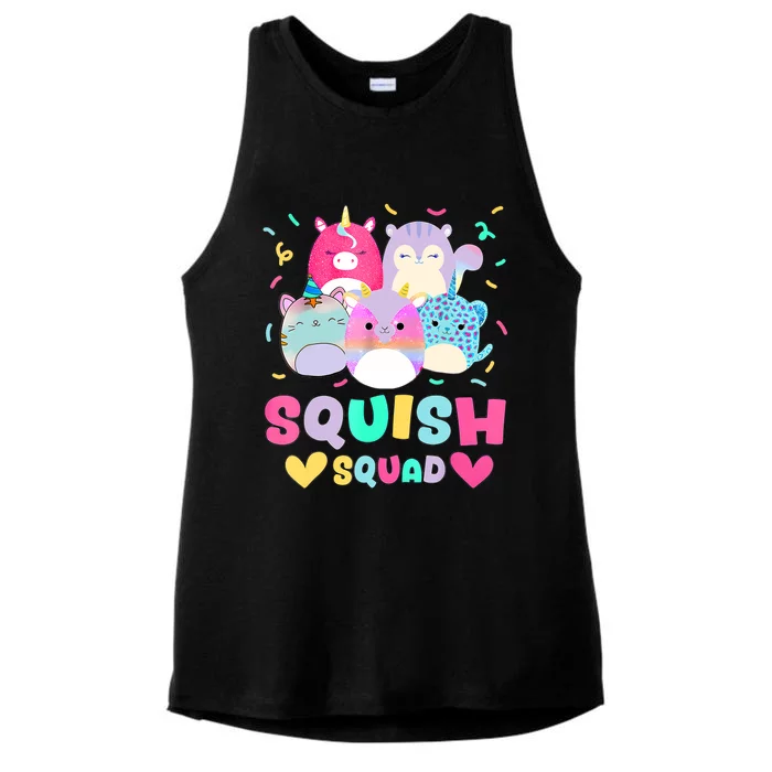 Happy Birthday Girl Squish Squad Mallow Ladies Tri-Blend Wicking Tank