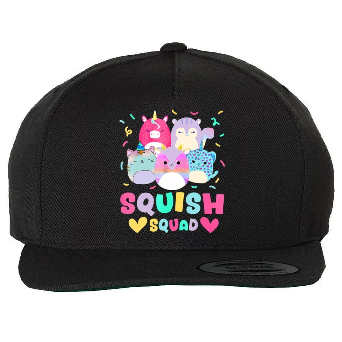 Happy Birthday Girl Squish Squad Mallow Wool Snapback Cap