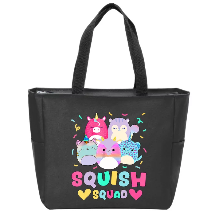 Happy Birthday Girl Squish Squad Mallow Zip Tote Bag