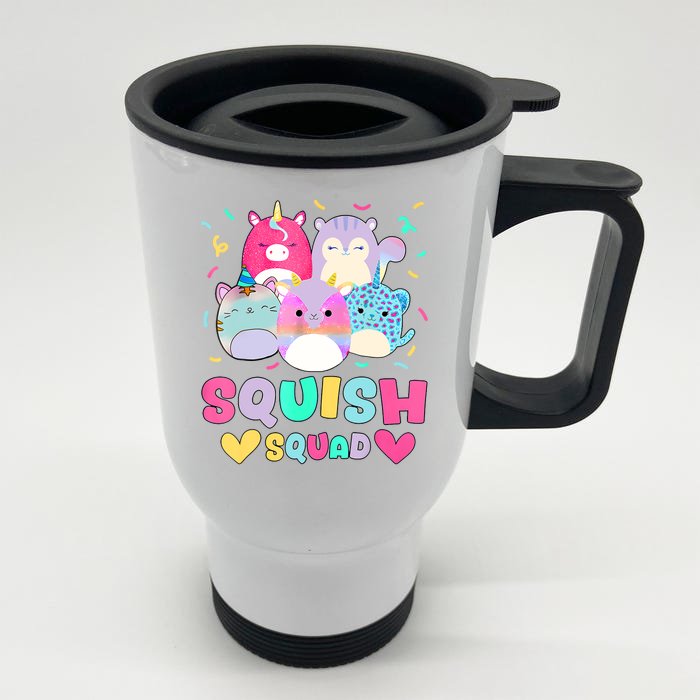 Happy Birthday Girl Squish Squad Mallow Front & Back Stainless Steel Travel Mug