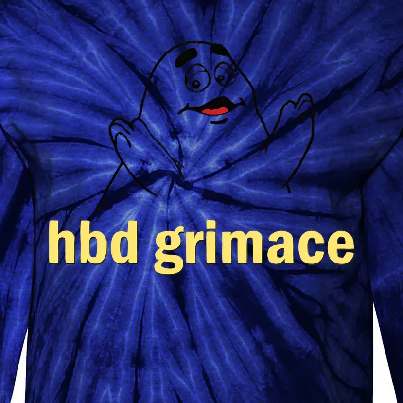 Happy Birthday Grimace Birthday Grimace Birthday Tie-Dye Long Sleeve Shirt