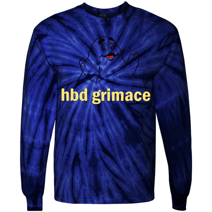 Happy Birthday Grimace Birthday Grimace Birthday Tie-Dye Long Sleeve Shirt