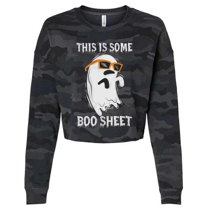 Halloween Boo Ghost Costume This Is Some Boo Sheet Gift Cropped Pullover Crew