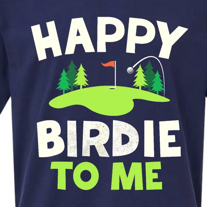 Happy Birdie Golfer Funny Golf Birthday Gift Sueded Cloud Jersey T-Shirt