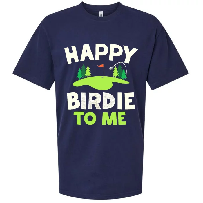 Happy Birdie Golfer Funny Golf Birthday Gift Sueded Cloud Jersey T-Shirt