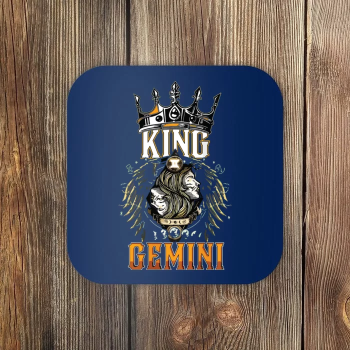 Happy Birthday Gemini King Black King Zodiac Birthday Coaster