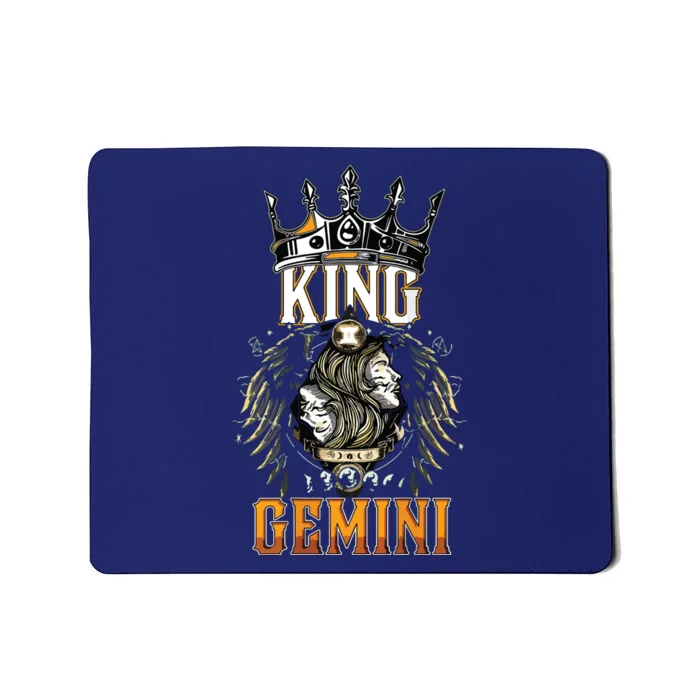 Happy Birthday Gemini King Black King Zodiac Birthday Mousepad