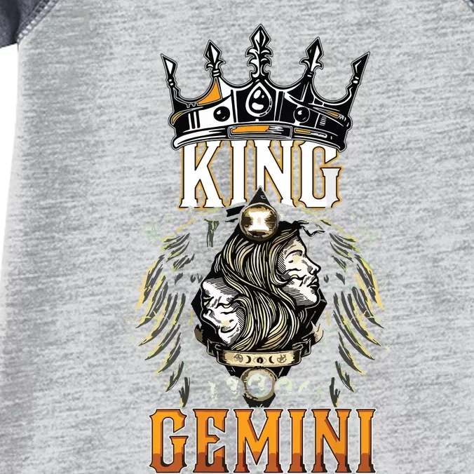 Happy Birthday Gemini King Black King Zodiac Birthday Infant Baby Jersey Bodysuit