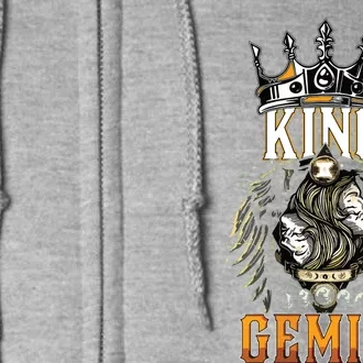 Happy Birthday Gemini King Black King Zodiac Birthday Full Zip Hoodie