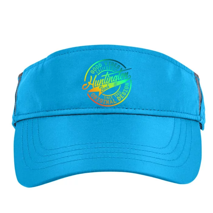 Huntington Beach Good Vibes Original Design Adult Drive Performance Visor