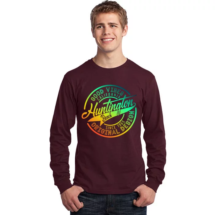 Huntington Beach Good Vibes Original Design Tall Long Sleeve T-Shirt