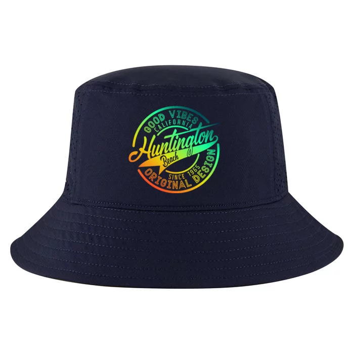 Huntington Beach Good Vibes Original Design Cool Comfort Performance Bucket Hat