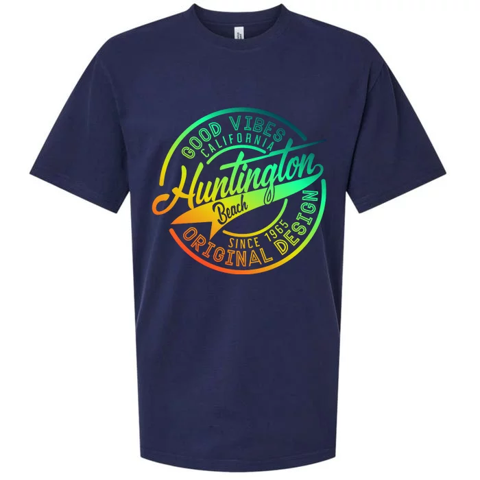 Huntington Beach Good Vibes Original Design Sueded Cloud Jersey T-Shirt