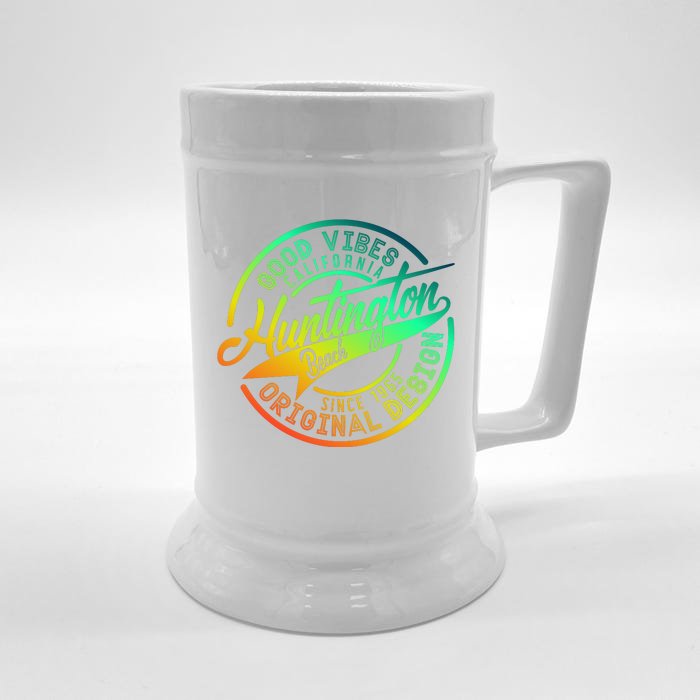 Huntington Beach Good Vibes Original Design Front & Back Beer Stein