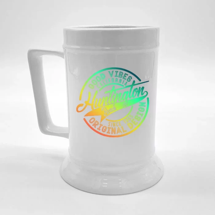 Huntington Beach Good Vibes Original Design Front & Back Beer Stein