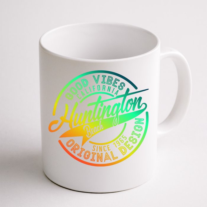 Huntington Beach Good Vibes Original Design Front & Back Coffee Mug